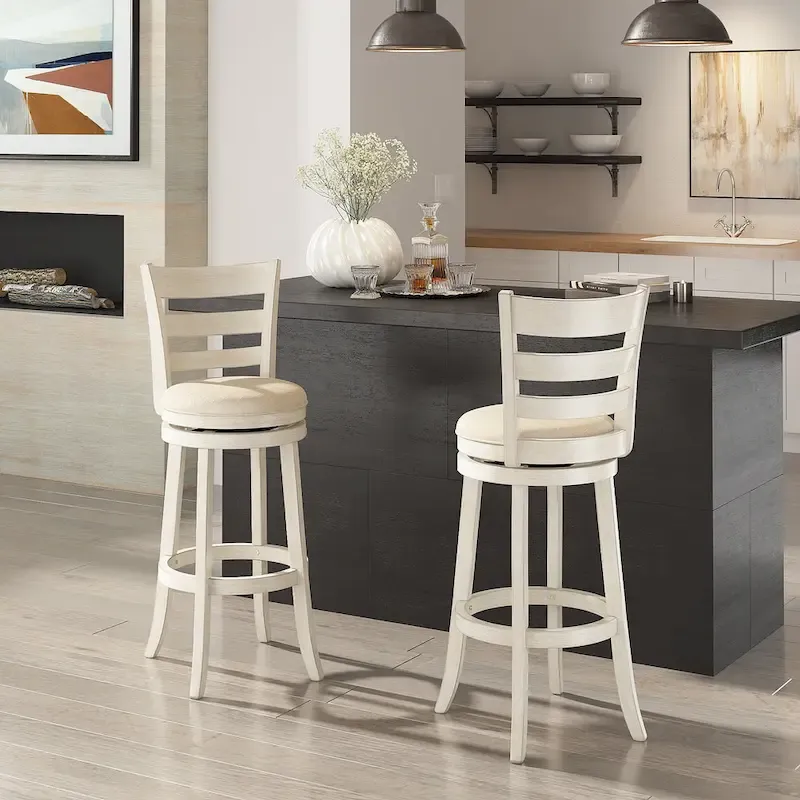 Rovinj Ladder Back 29H Swivel Bar Stool