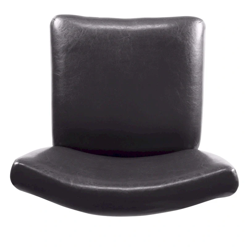 29-inch Luxury Brown Faux Leather Barstool