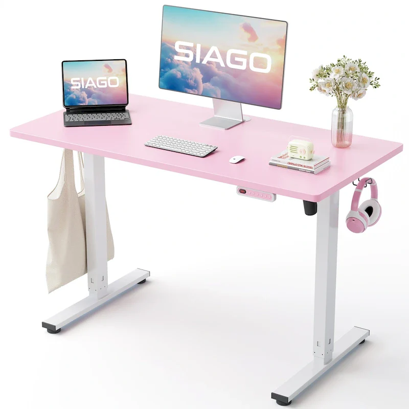 SIAGO 48 x 24 Inch Computer Desk Height Adjustable Electric Sit Stand Up Desk