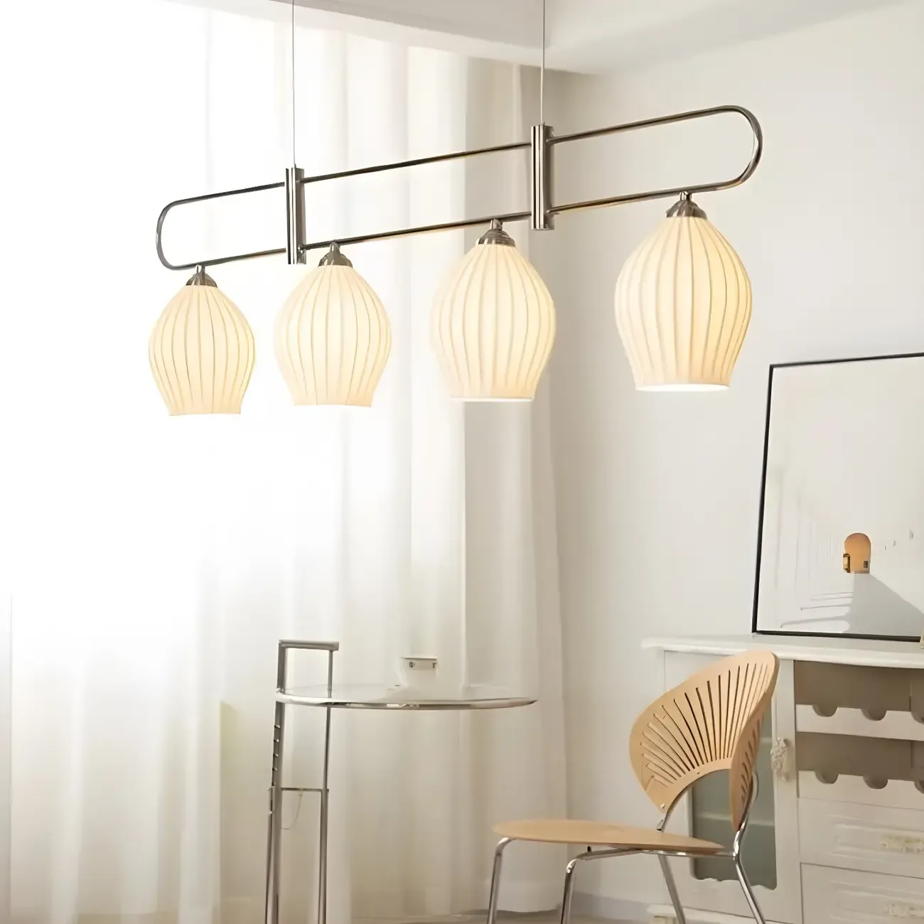 Simple Modern Ceramic Multi-Light Island Pendant Light