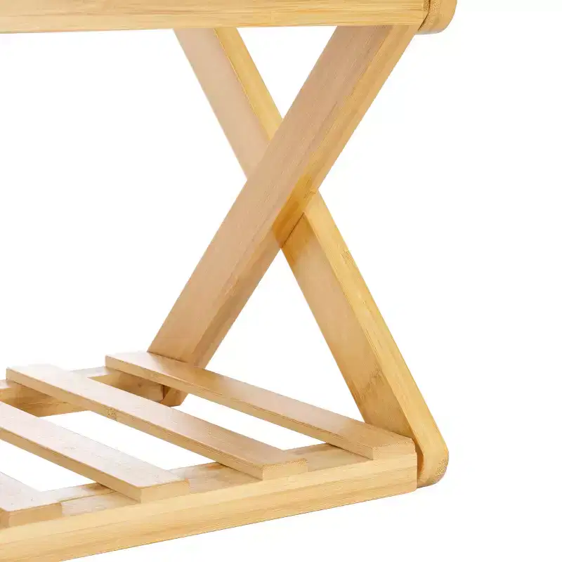 Acheta 3 Tier Shoe Shelf - Natural - Safavieh