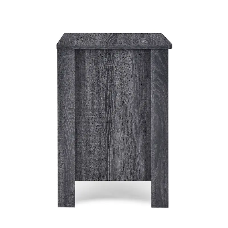 Modern Nightstand with 2 Drawers and Metal Handles by Christopher Knight Home