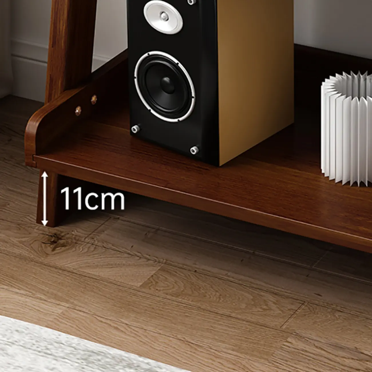 Narrow Modern Solid Wood 5-Tier Open Ladder Bookcase