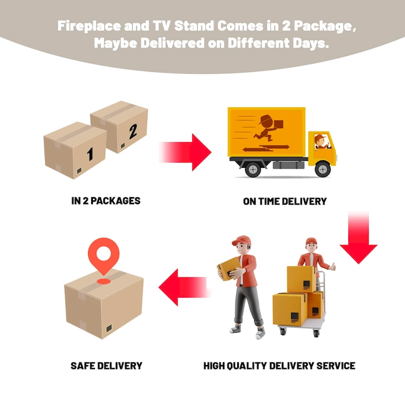 67 MDF Wall Mounted TV Stand with 36 Electric Fireplace