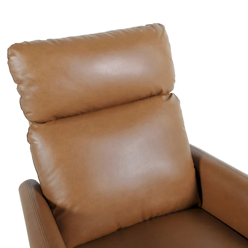 Leather Manual Swivel Recliner