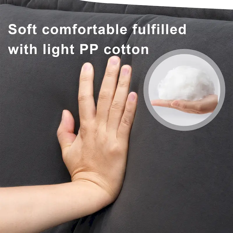 Modern Upholstered 6-Seat Modular U-Shaped Sleeper Sectional Sofa