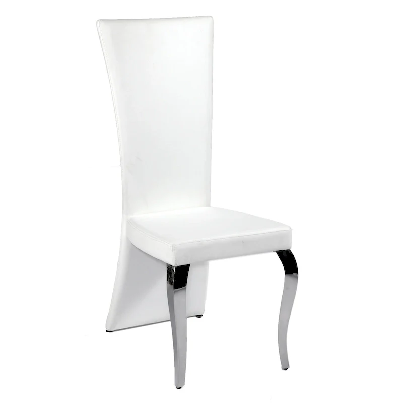 Somette Tabitha White Rectangle High Back Dining Chair (Set of 2)