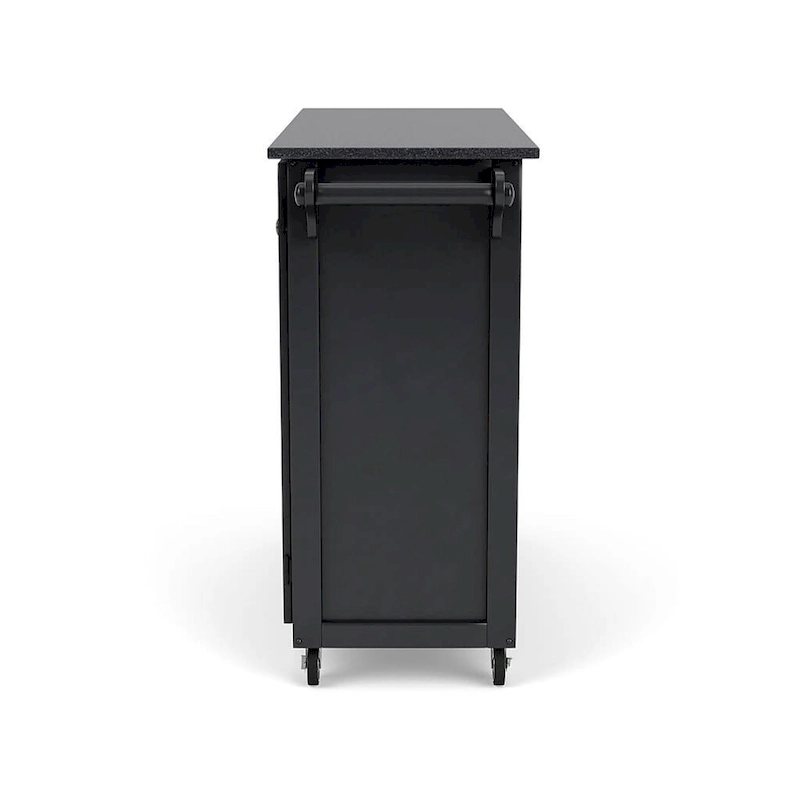 Homestyles Create-A-Cart Black Wood Kitchen Cart - 48 x 18 x 36