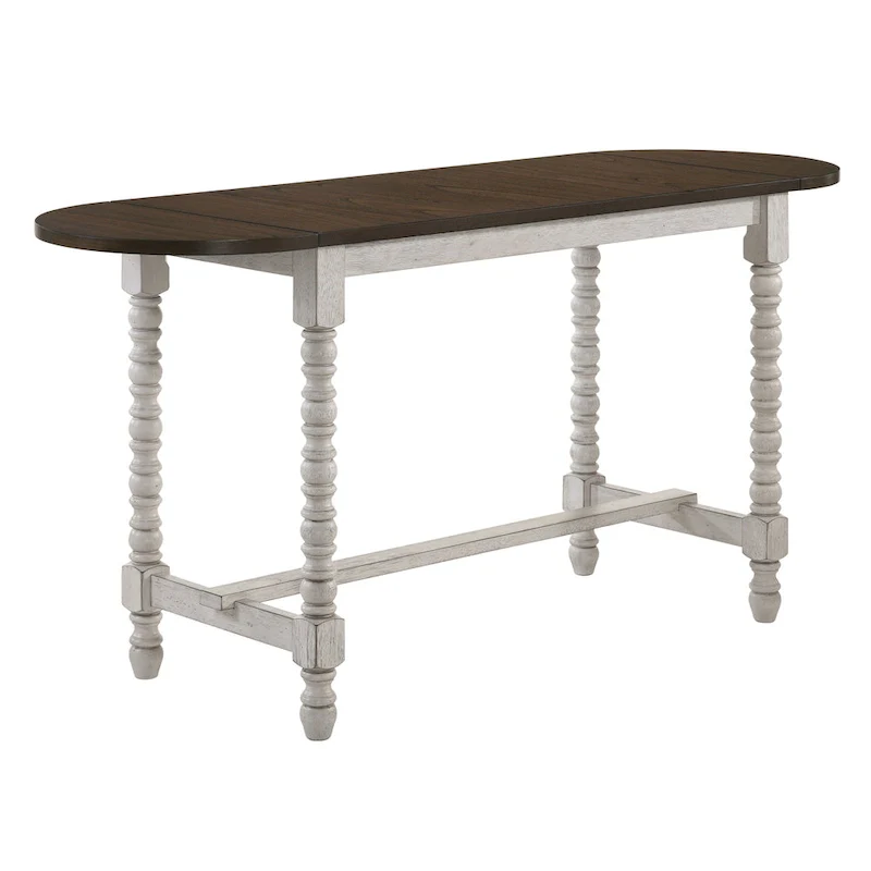 Vexl Walnut 71-inch Counter Height Table w/ Drop Leaf by Furniture of America