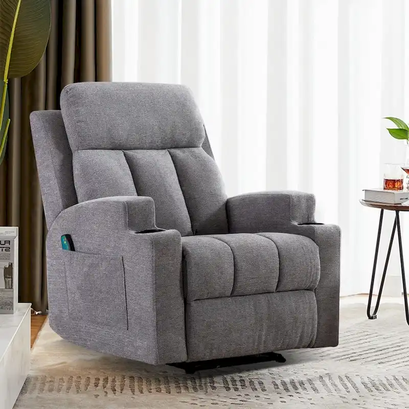Massage Recliner Chair with Heat and Vibration Manual Sofa