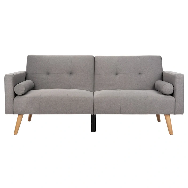 SAFAVIEH Tamekia Foldable Futon Bed with Pillow - 74.8  x 31.9  x 34.7