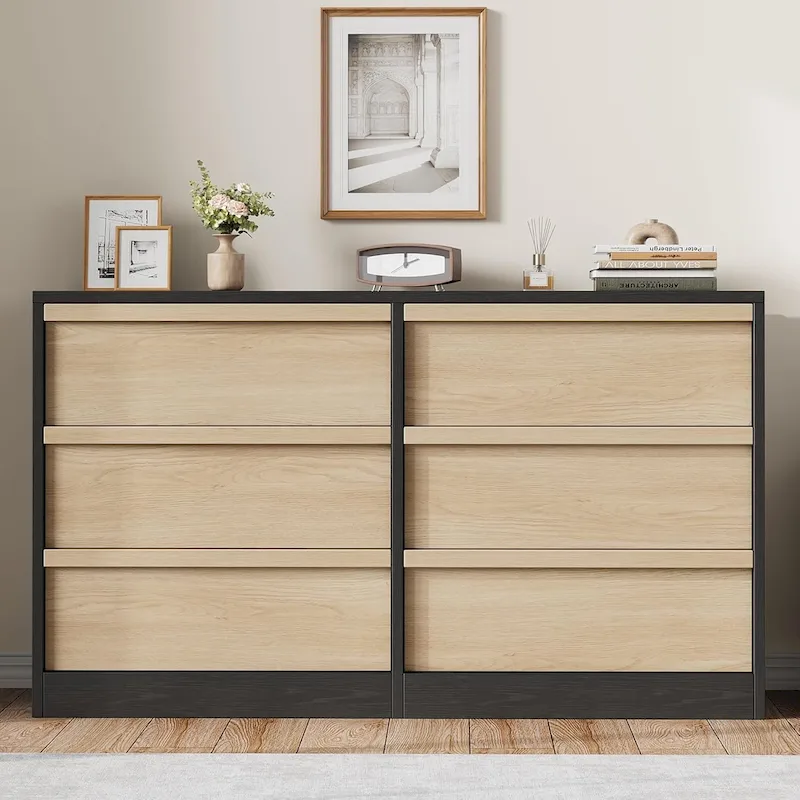 6 Drawer Dresser for Bedroom, Modern Dresser Organizer Storage Chest