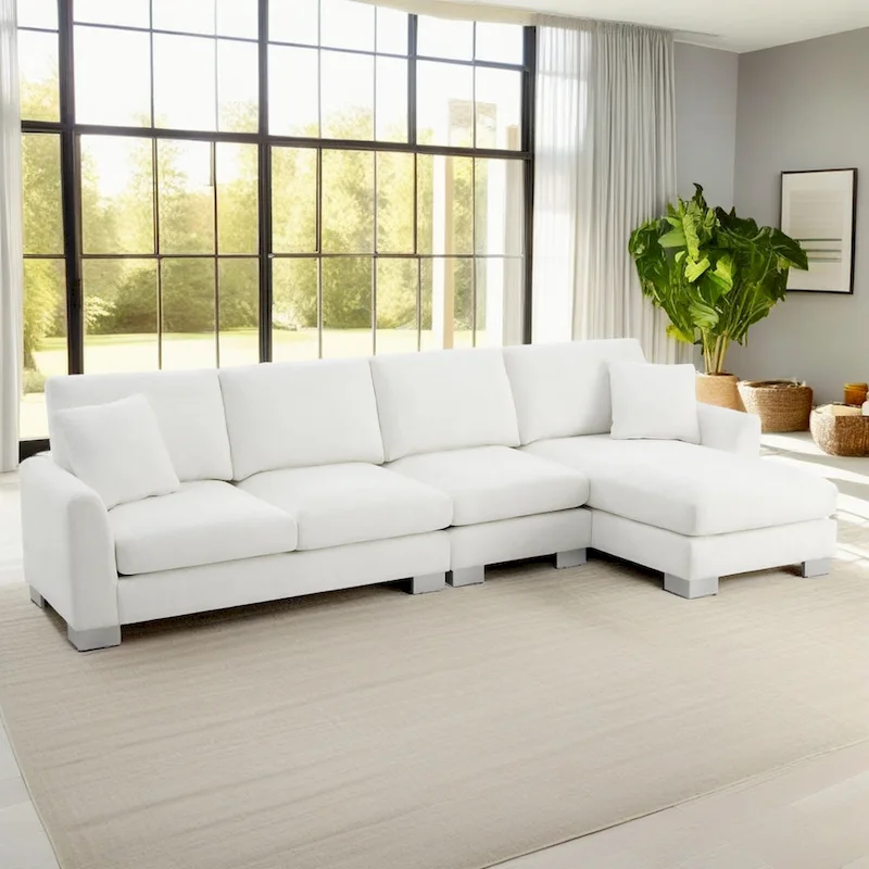 Rosita Modern L-shaped Sectional Sofa with Chaise Lounge by GDFStudio
