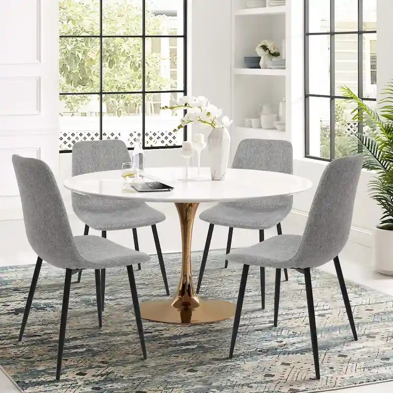 Modern Fabric Upholstered Dining Chairs (Set of 4) - 34x18x18