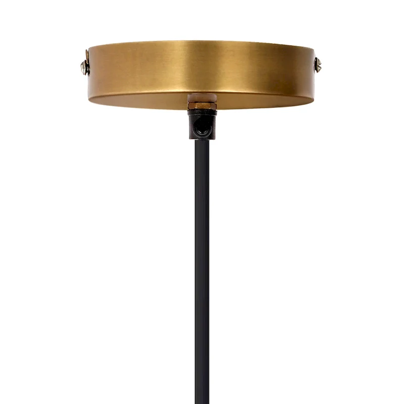 Charissa River of Goods Antique Brass-Painted Metal 11.75-Inch Pendant Light with Cage Globe Shade - 11.75  x 11.75  x 16/75