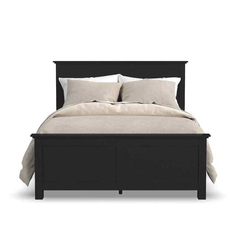 Homestyles Oak Park Black Wood Queen Bed