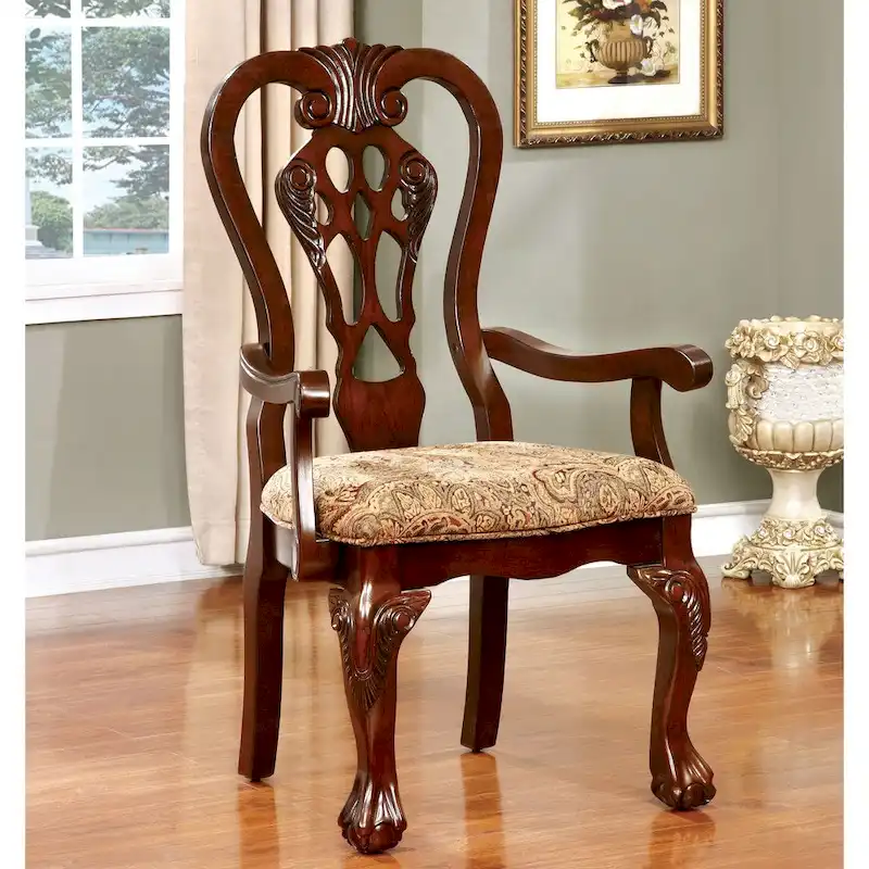 Furniture of America Carpia Formal Cherry Dining Chair (Set of 2)