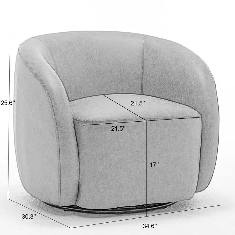 SEYNAR Modern Glam Velvet Upholstered 360 Degree Swivel Accent Armchair Set of 2