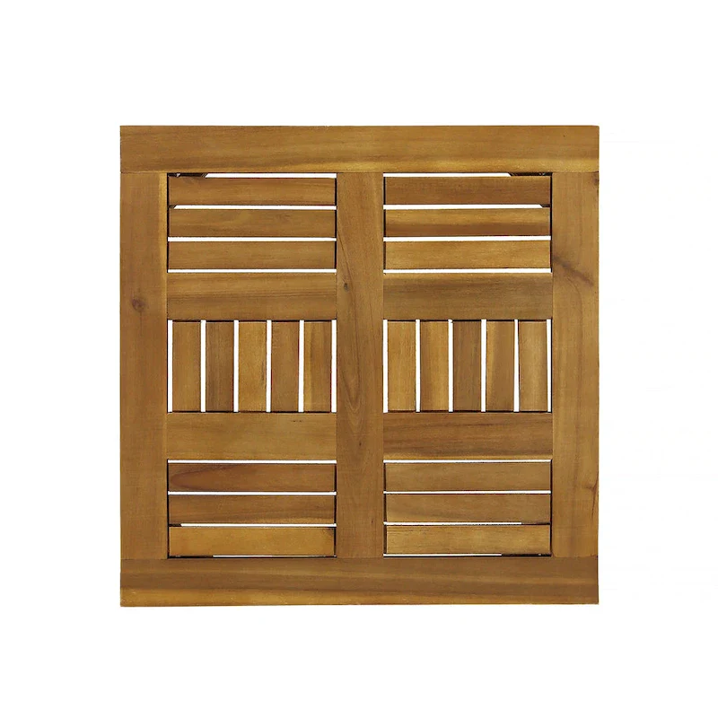 Hampton Wood Side Table in Natural Acacia Wood