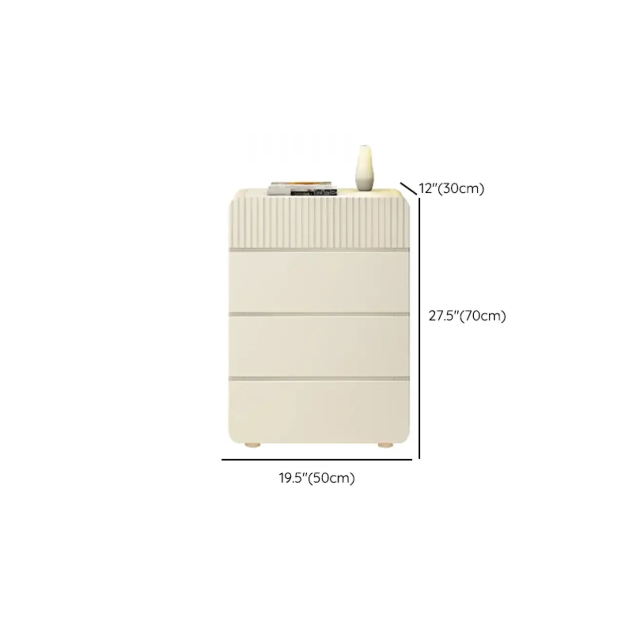 Versatile Modern White Accent Chest with Waterproof Design