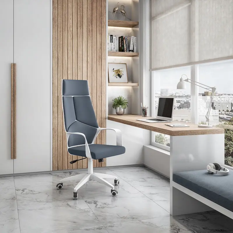 Modern Studio Office Chair,High quality and durable, Grey/White