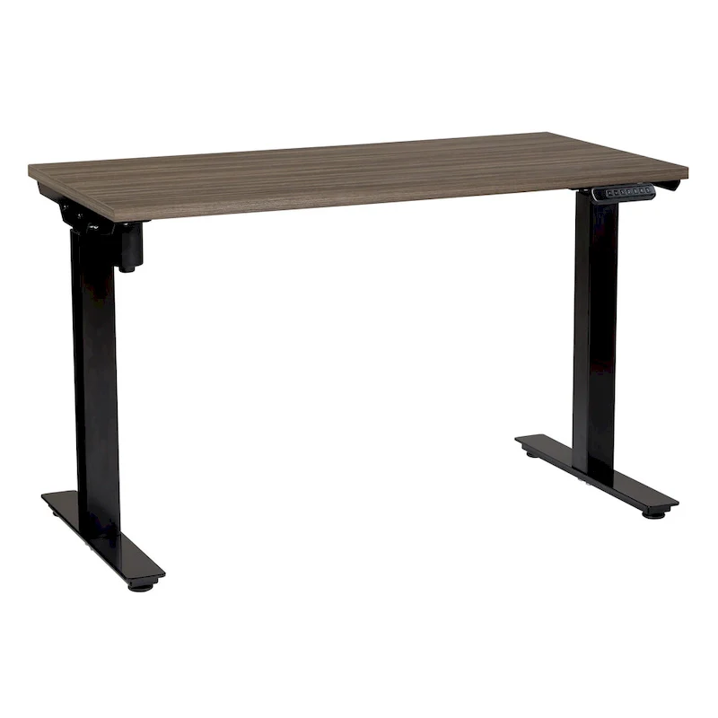 Walnut / White / Black Electric Height-Adjustable Standing Desk – Single