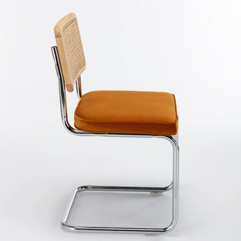 Latham Cane Back Velvet Side Chair (Set of 2)