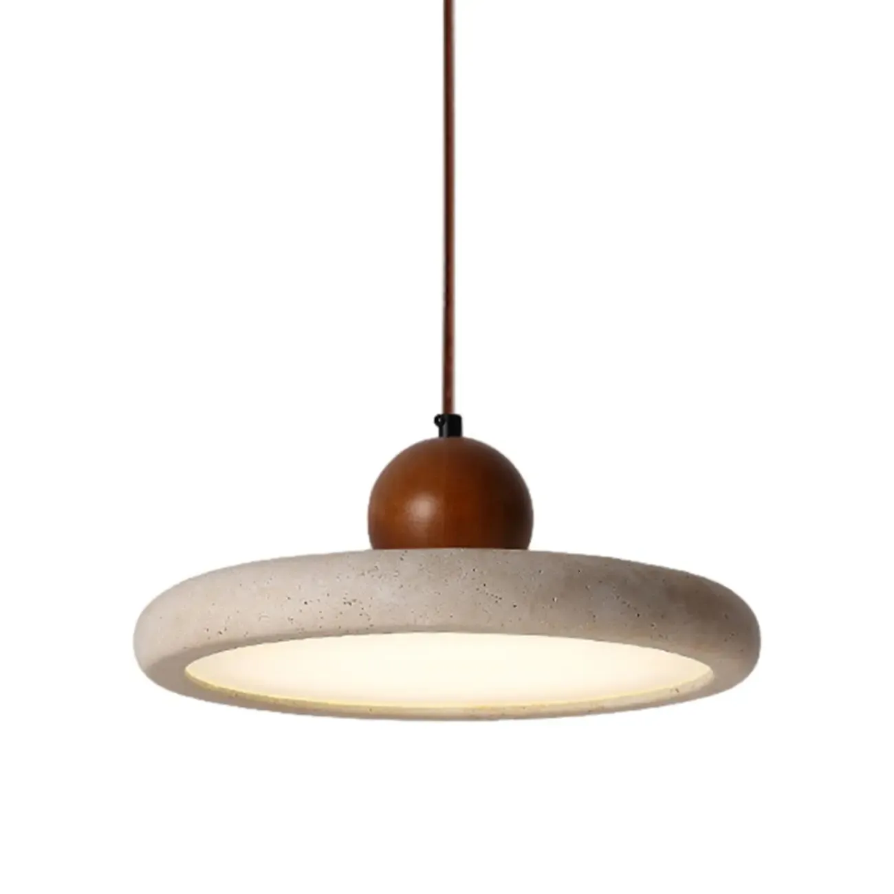 Modern Beige Stone Adjustable Pendant Light