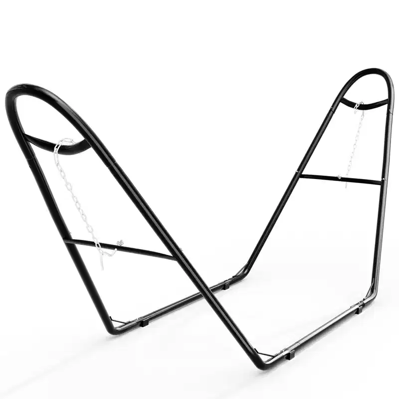 GustoWave Universal Double Hammock Stand, 550-Pound Capacity, Heavy-Duty Hammock Stand for Outside, Fits 9 to 14 Foot Hammocks, Black