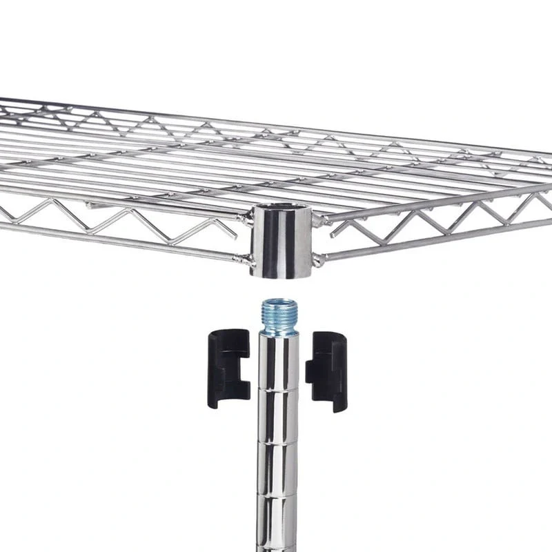 5-Tier Adjustable Steel Wire Shelving Silver