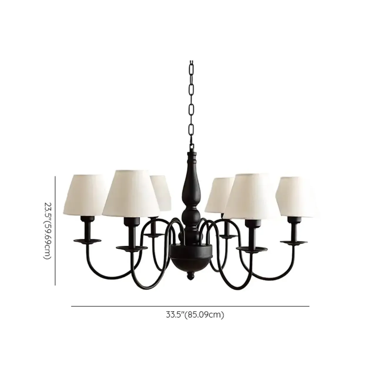 3-8 Lights Modern Classic Metal and Fabric Chandelier Light