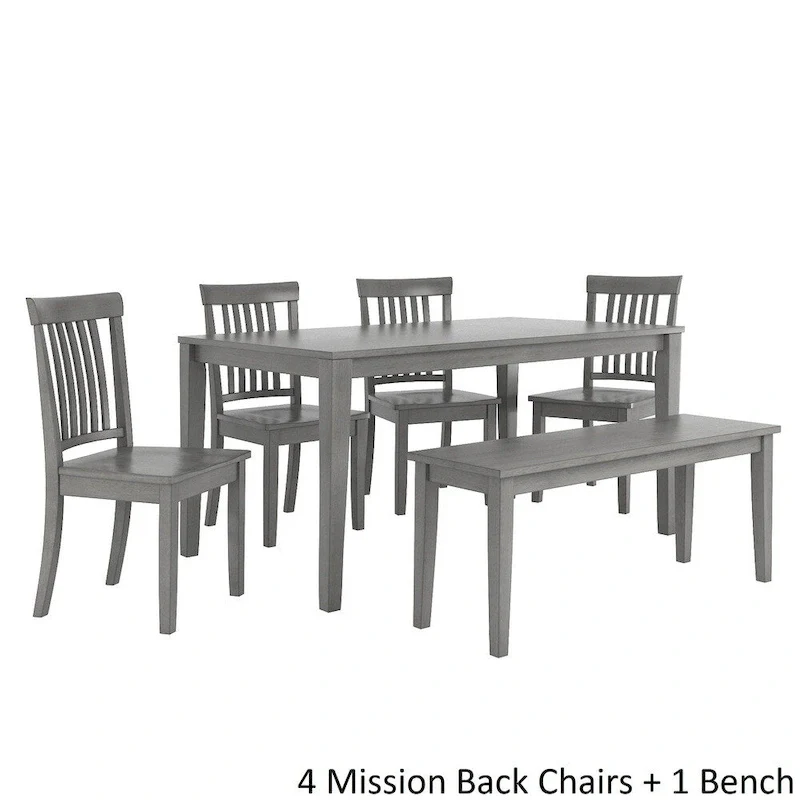 Wilmington II 60-Inch Rectangular Antique Grey Dining Set by iNSPIRE Q Classic