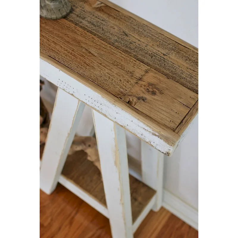 white combo twin peaks console table