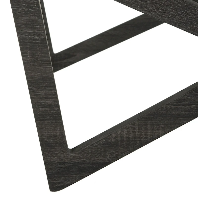 SAFAVIEH Annmarie Mid-Century Glass Top Coffee Table - 33.5 x 33.5 x 14.5 - 34Wx34Dx15H