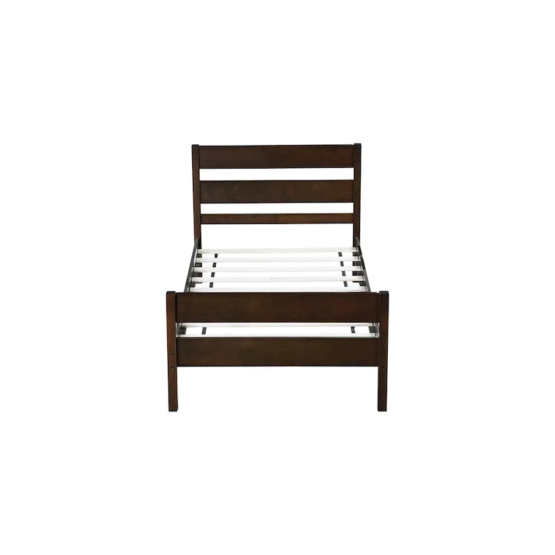 Twin Bed with Headboard and Footboard – Espresso