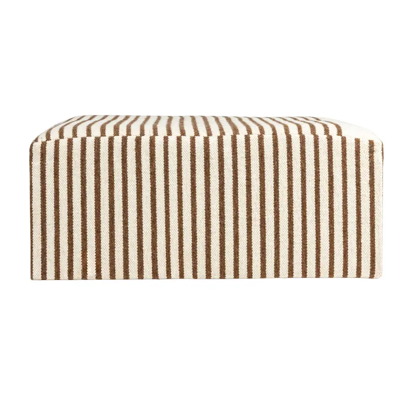 Wool Kilim Upholstered Coffee Table Ottoman