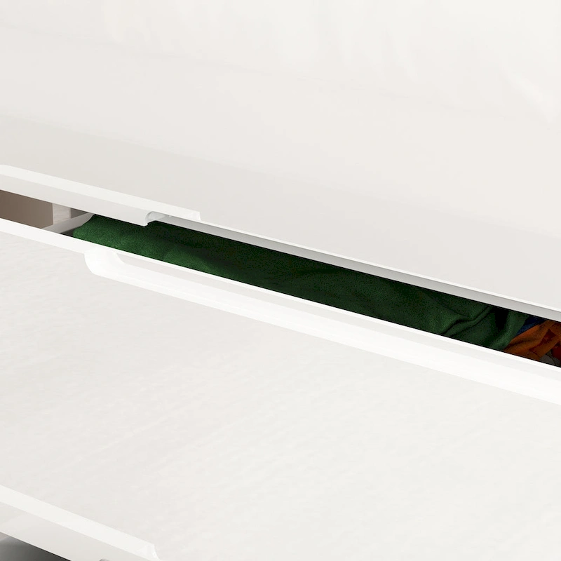 8 Drawer Double Dresser Dressers with High Gloss Drawers With Light