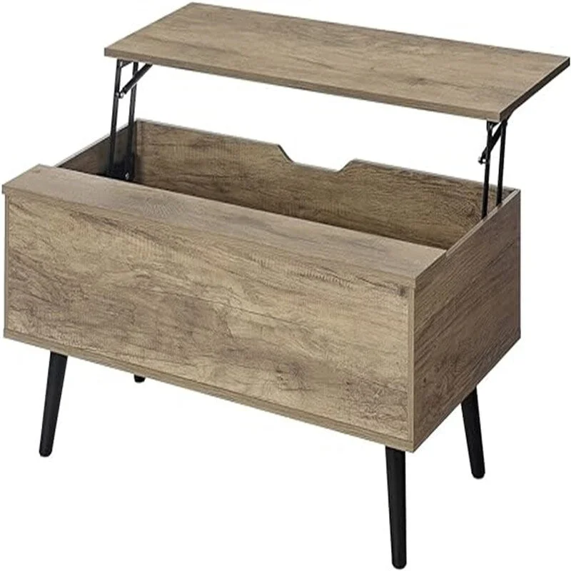 A coffee table with drawers