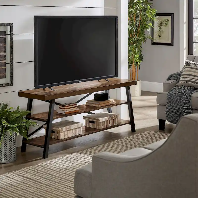 Bryson Rustic X-Base 60-inch TV Stand by iNSPIRE Q Classic