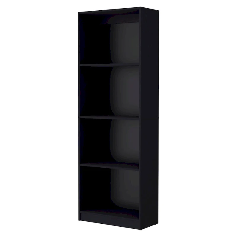 Tall 4-Shelf wide and Cabinet Bookcase Set of 2