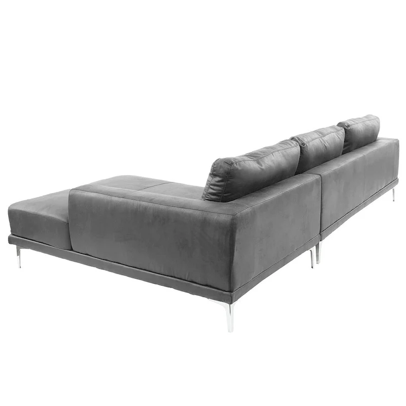 Poundex Furniture 2 Piece Leather Sectional Set