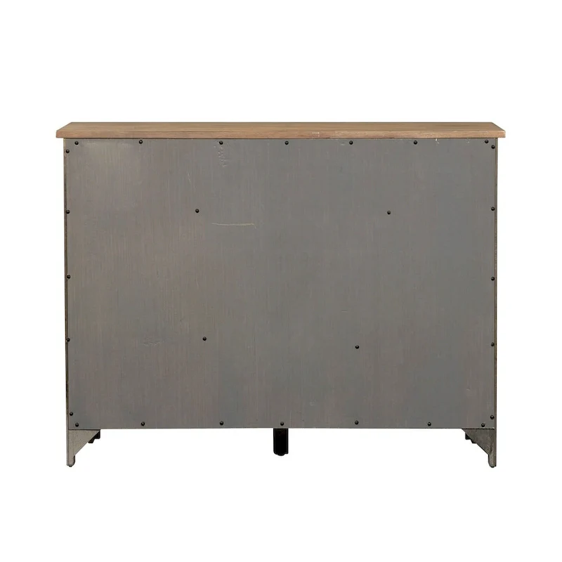 Grey & Sandstone Buffet Server – 3 Drawers, 2 Doors, Wine Storage