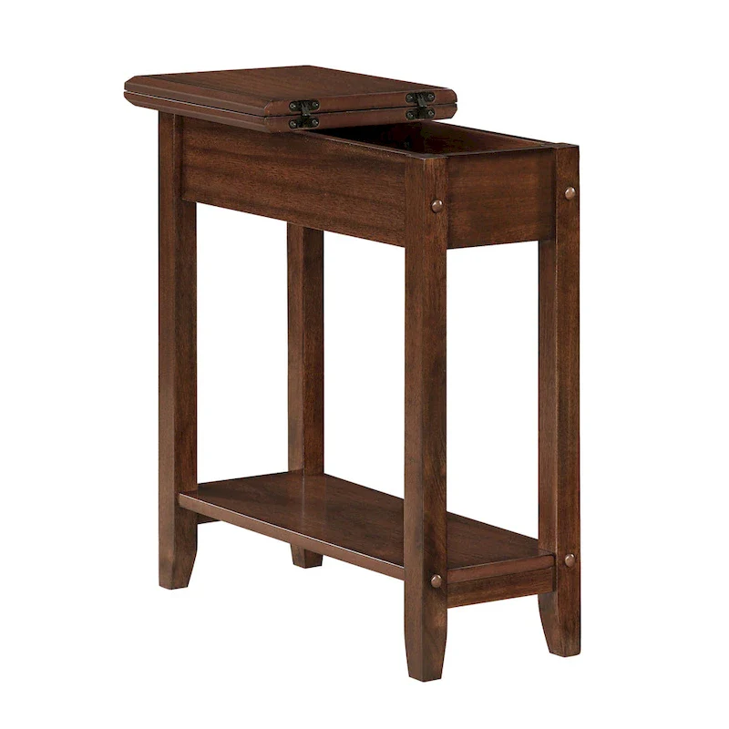 Flip Top End Table with Shelf