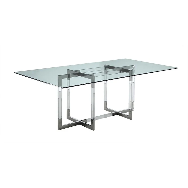 72 Dining Table with Floating Acrylic Base