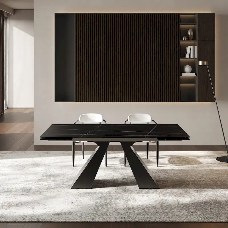 Extendable Sintered Stone Dining Table - 78-110 Inch