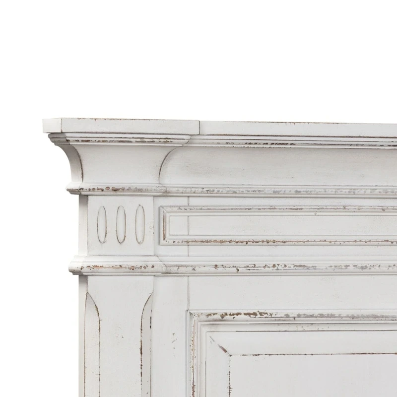 The Gray Barn Abbey Park Weathered Brown & Antique White King Panel Headboard