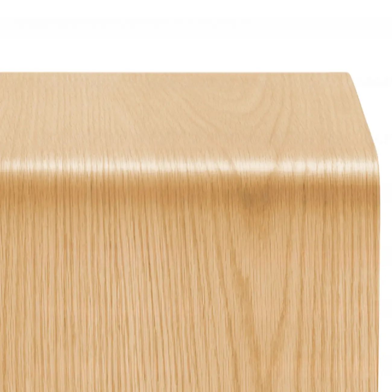 Convertible Wooden Nut-Brown C-Shaped Sofa Side Table