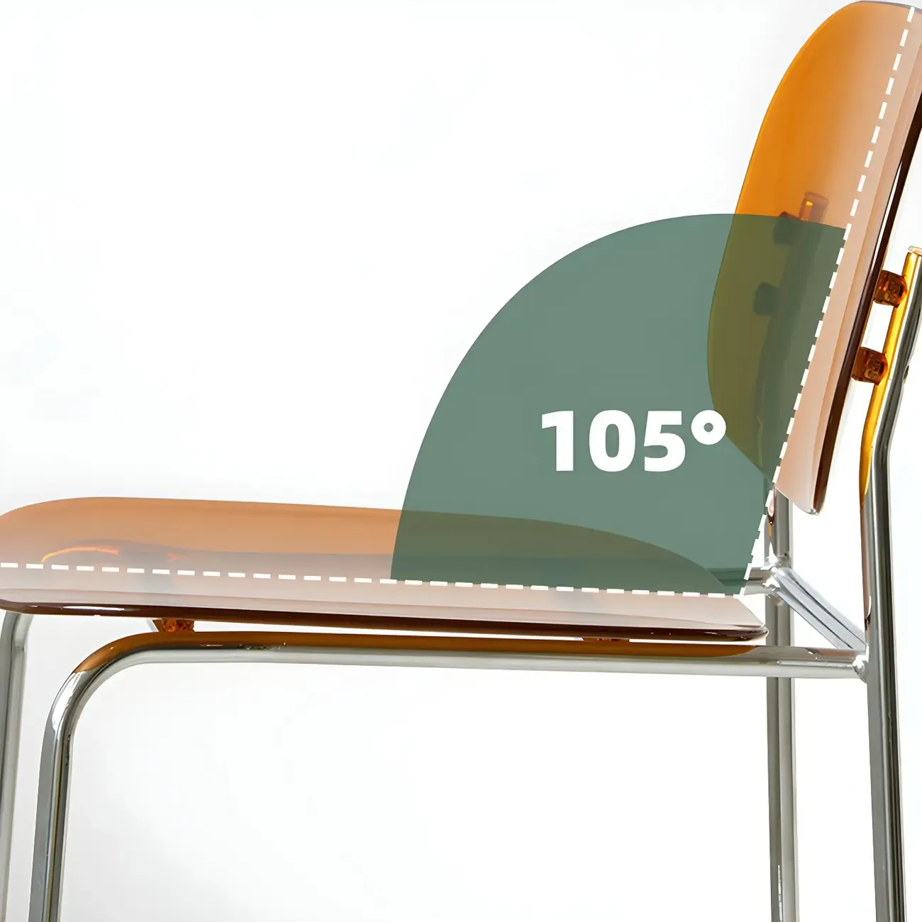 Modern Metal Counter Height Acrylic Bar Stools