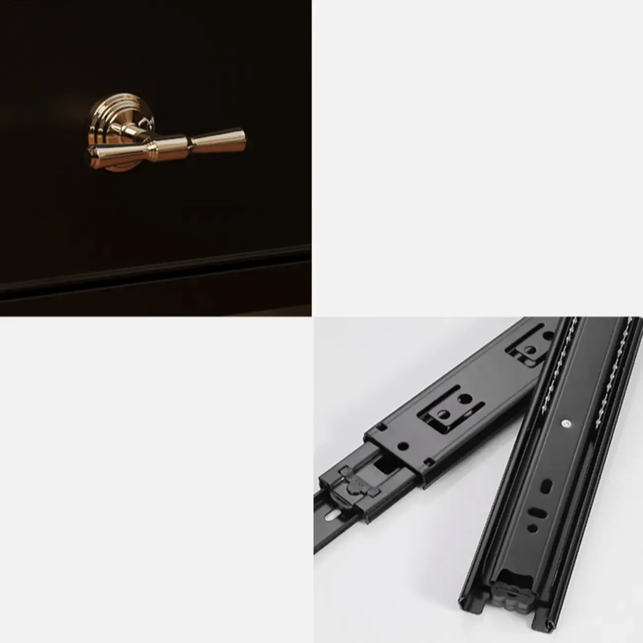 Mid-Century Modern Narrow Wood Nightstand with 2-Drawer