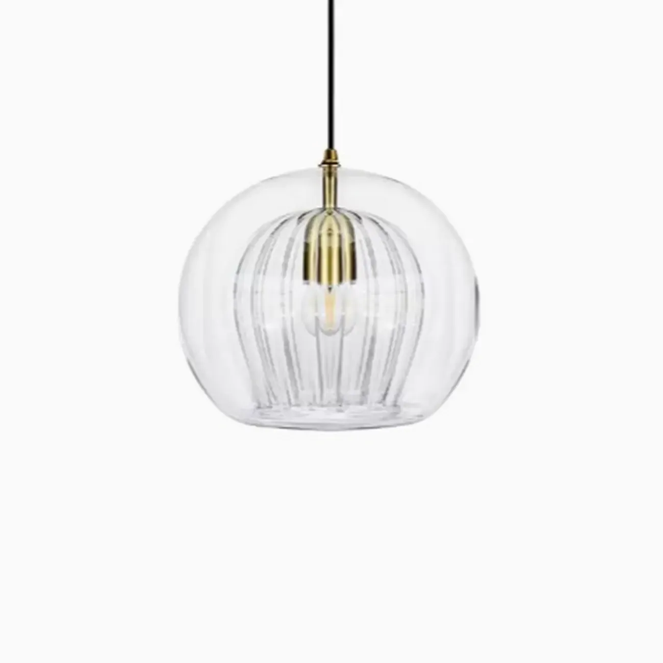 Modern Globe Glass Kitchen Pendant Lighting Height Adjustable